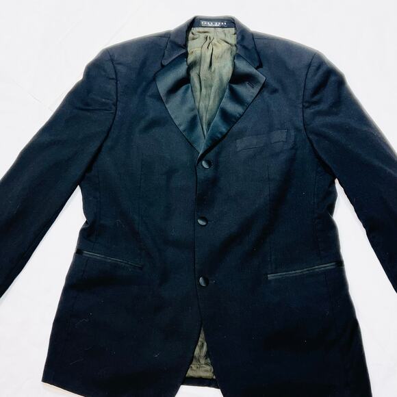 Hugo Boss Womens Wool Blazer 3 Button Lined Vented Pockets Black Used - Picture 3 of 10